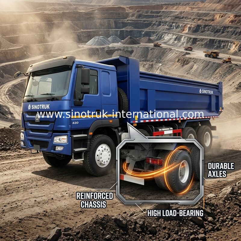 RHD 8×4 12räder ZZ3317V3847B1R hohe Pferdestärke geringer Kraftstoffverbrauch380PS blauer HOWO Tipper Truck