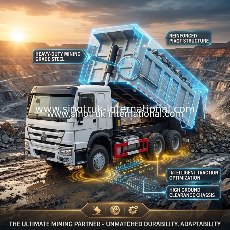 ZZ3257V3847B1 Hohe Leistung HOWO Tipper Truck 6×4 10Räder 400PS Niedriger Kraftstoffverbrauch