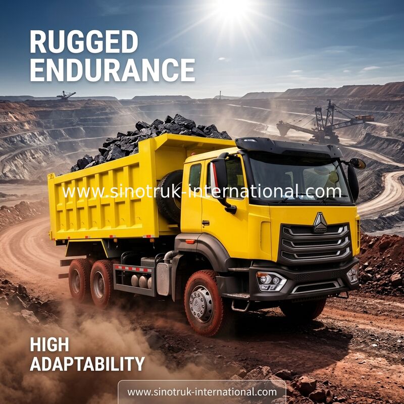 Sinotruk Tipper Dump Truck NX 6 × 4 10 Räder Weichai 380 PS große Schachtel