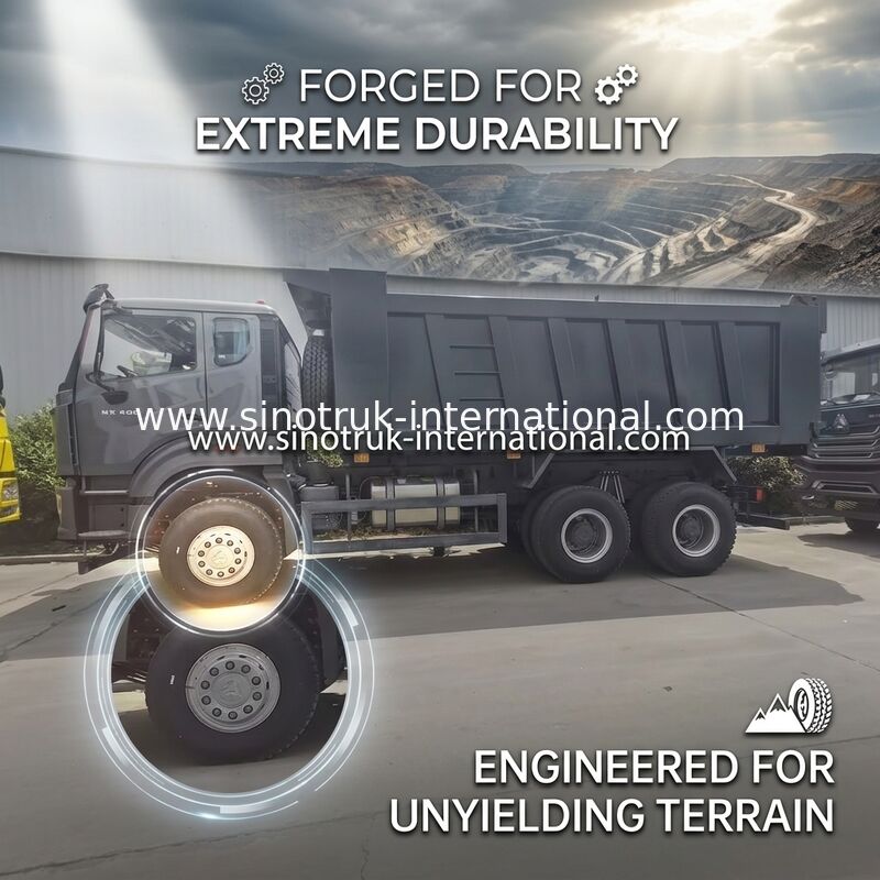 Schwarzes neues Howo E7 Fahrerhaus SINOTRUK HOWO Tipper Dump Truck LHD 6X4 371HP