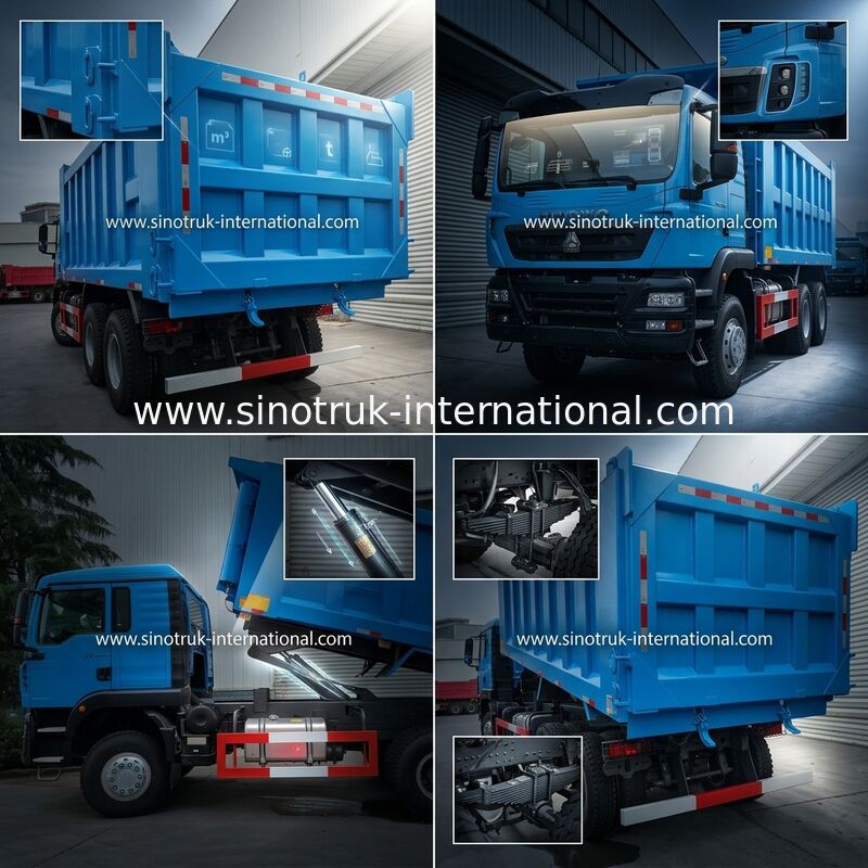 Blaue Räder HOWO Tipper Dump Truck High Horsepower 371HP LHD 6×4 10