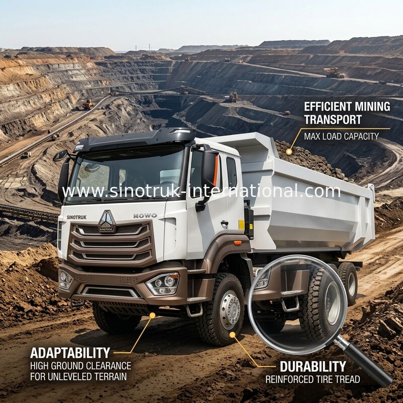 Kipplaster HOWO N7 Fahrerhaus-LHD 12wheels 8X4 400HP für das Bergbau von u-Art