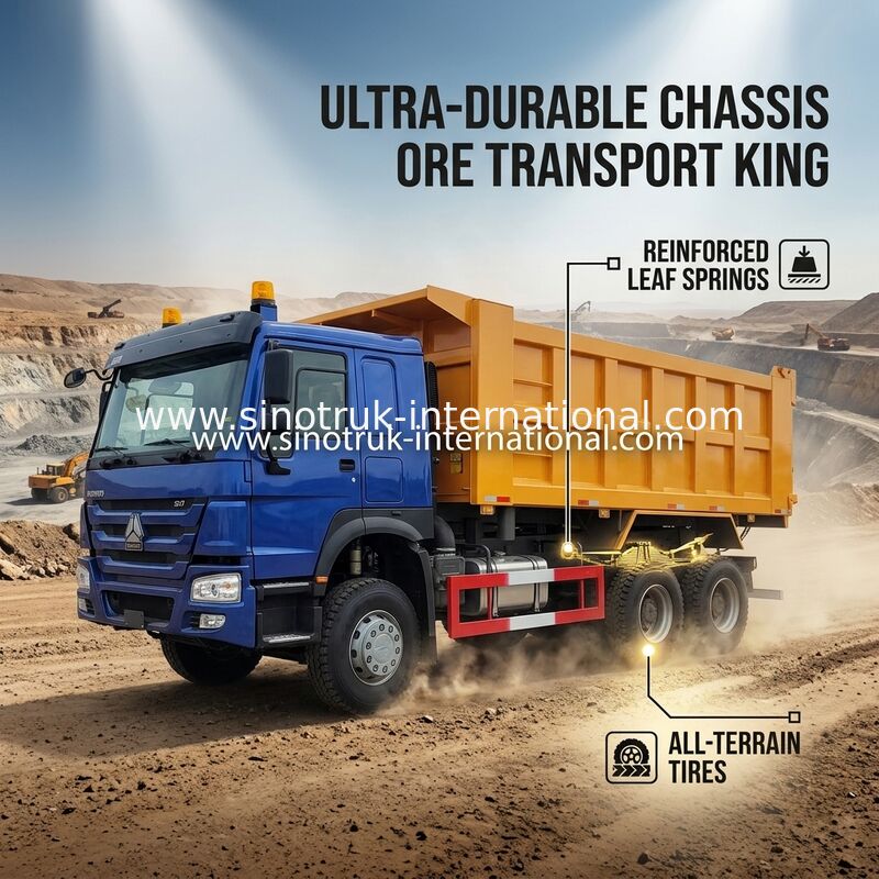 Hohe Räder der Pferdestärken-400HP HOWO Tipper Dump Truck LHD 6×4 10