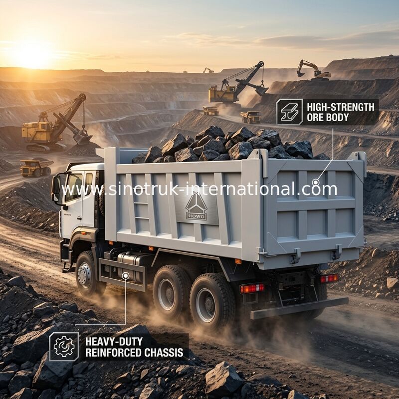 Hohe Weiß-Tipper Dump Trucks LHD 6×4 10 der Pferdestärken-400HP HOWO Räder