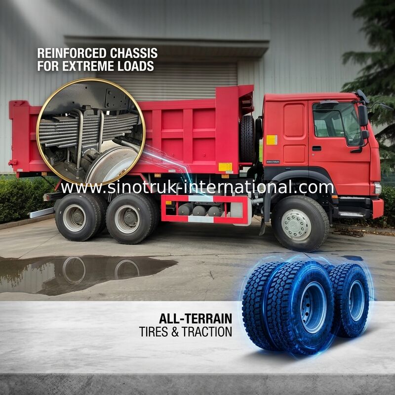 10 niedriger Kraftstoffverbrauch der Rad-LHD HOWO 6x4 Tipper Truck High Horsepower 400HP