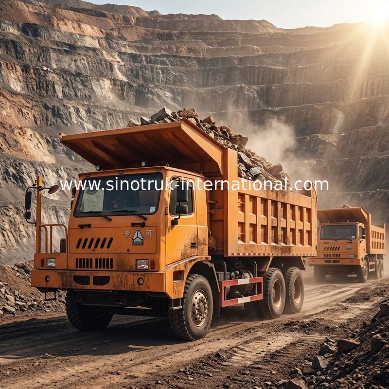 Bergbau Tipper Dump Truck 371HP 6X4 LHD 70 Tonnen SINOTRUK HOWO für Minenindustrie