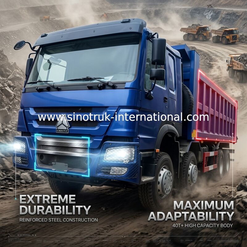 BLAUER HOWO 400HP 8×4 KIPPER-KIPPLASTER LHD SINOTRUK