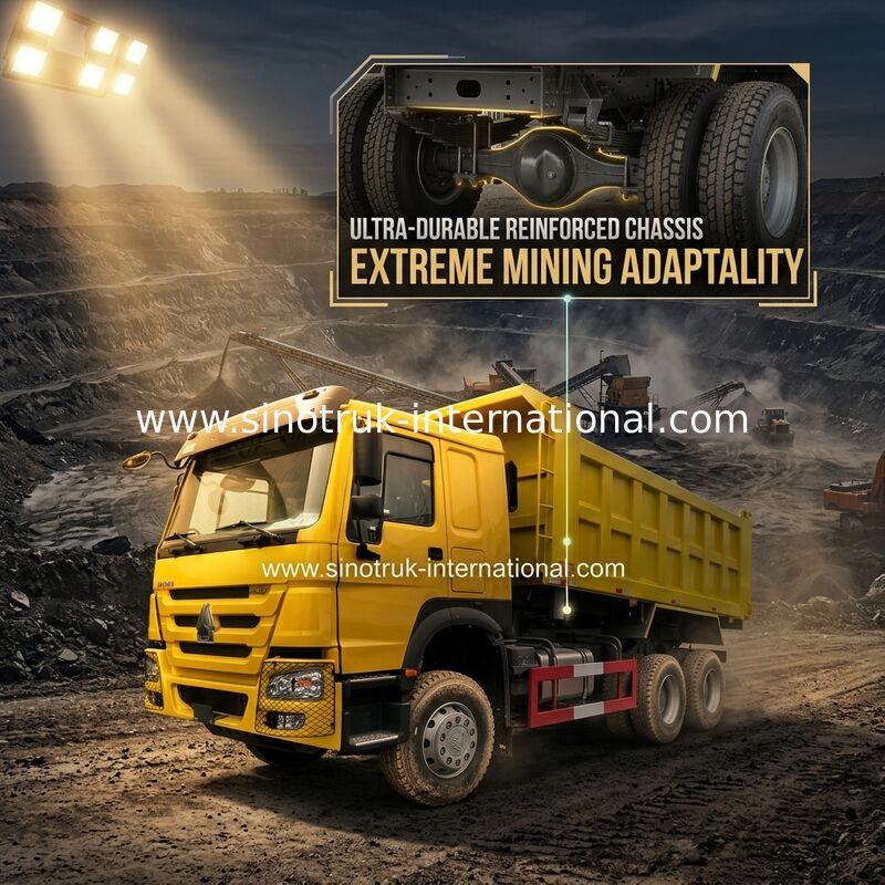 SINOTRUK HOWO 400HP Tipper Dump Truck For Construction A7 gelbes ZZ3257V3847B1