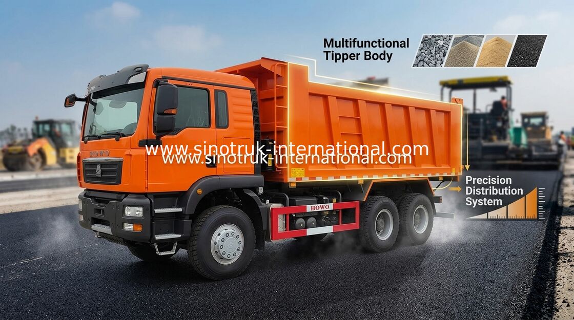 Große Kapazität Tipper Dump Truck For Construction HOWO RHD 30 - 40 Tonnen