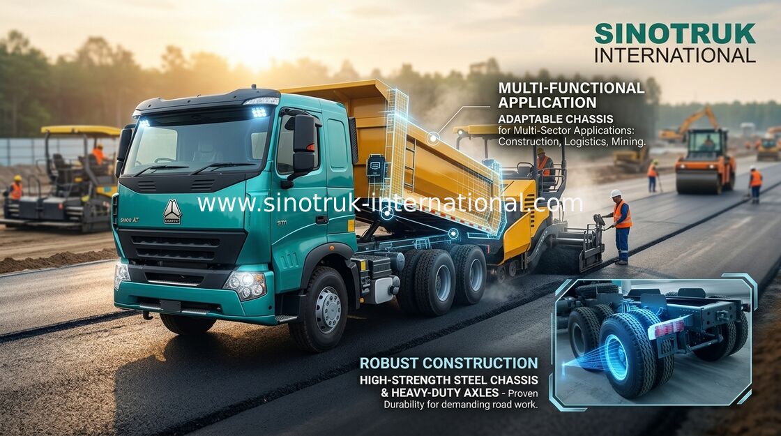 Flache Kipper-Kipplaster-harte Beanspruchung 6x4 Sinotruk Howo 290HP verwenden allgemein