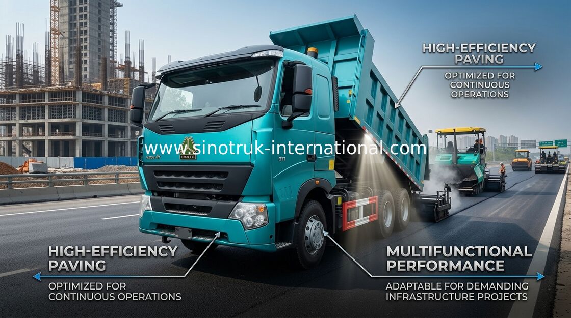 Kipper-Kipplaster SINOTRUK HOWO A7 für Bau 30 - 40 Tonnen RHD 10 Rad-