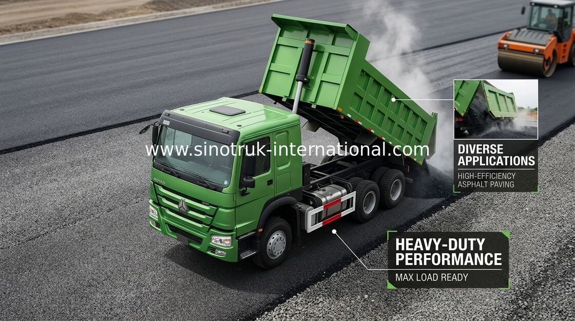 Kipplaster-Fahrgestelle 371HP 8X4 LHD SINOTRUK HOWO 31 Tonnen 28CBM-Werbungs-Kipplaster