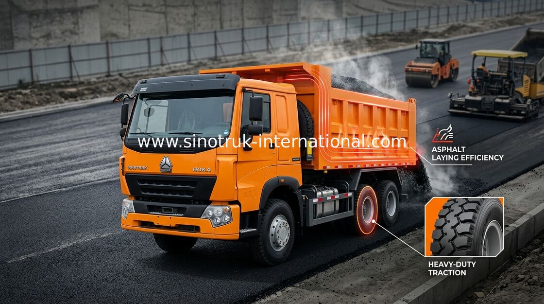 30 - 40 SINOTRUK-Tonnen Kipplaster-LHD 371HP 6X4 für ladendes Baumaterial