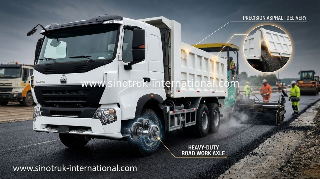 Weißer Kipplaster-hohe Kraftstoffeffizienz Farbe-Sinotruk Howo 30 - 40 Tonnen für das Bergbau