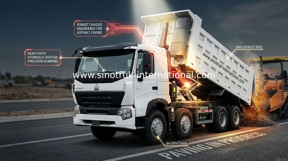 Kipplaster A7 371 HP Sinotruk Howo 12 Tonnen der Rad-LHD 60 20 - 30 CBM ZZ3317N3867N1