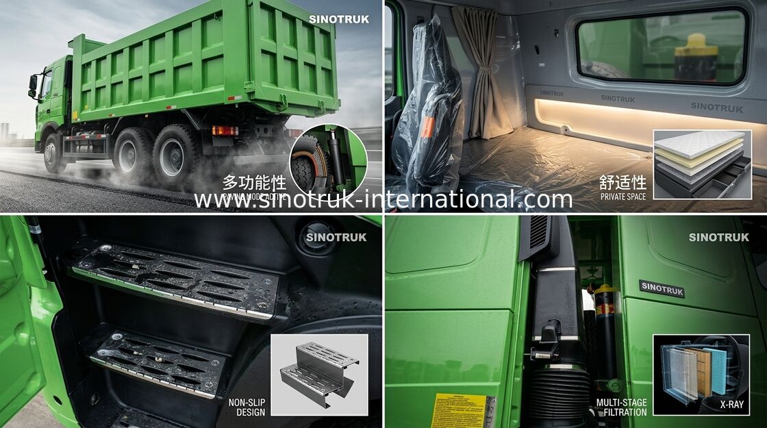 Hydrauliksystem SINOTRUK HOWO Kipplaster-A7 vordere anhebende 30 - 40 Tonnen RHD 6X4