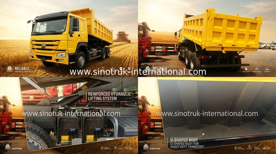Vorderer anhebender Kipper-Kipplaster 4×2, 4×4, 6×2, 6×6, das starke genug Maschine fährt