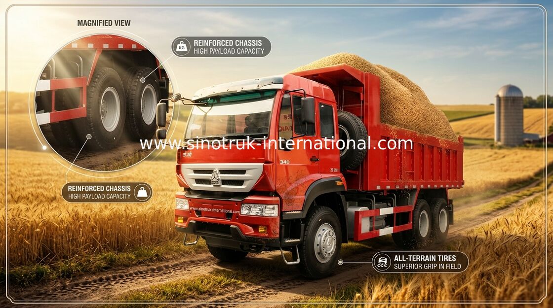 30 - 40 Tonnen 6X4 LHD Kipper-Kipplaster-mit vorderem anhebendem Hydrozylinder 10-25CBM