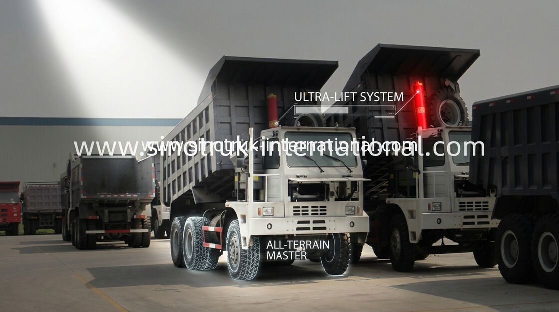 Hoher Rad-Kipplaster des Starrheits-Pritschenaufbau-LHD 6X4 10 mit 70 Tonnen Kapazitäts-