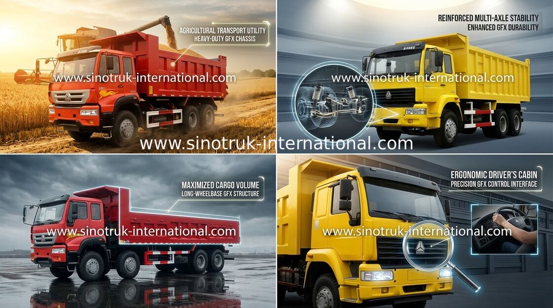 SINOTRUK goldener Kipplaster 6X4 336HP LHD 25-30tons ZZ3251N3641W Prinz-Tipper