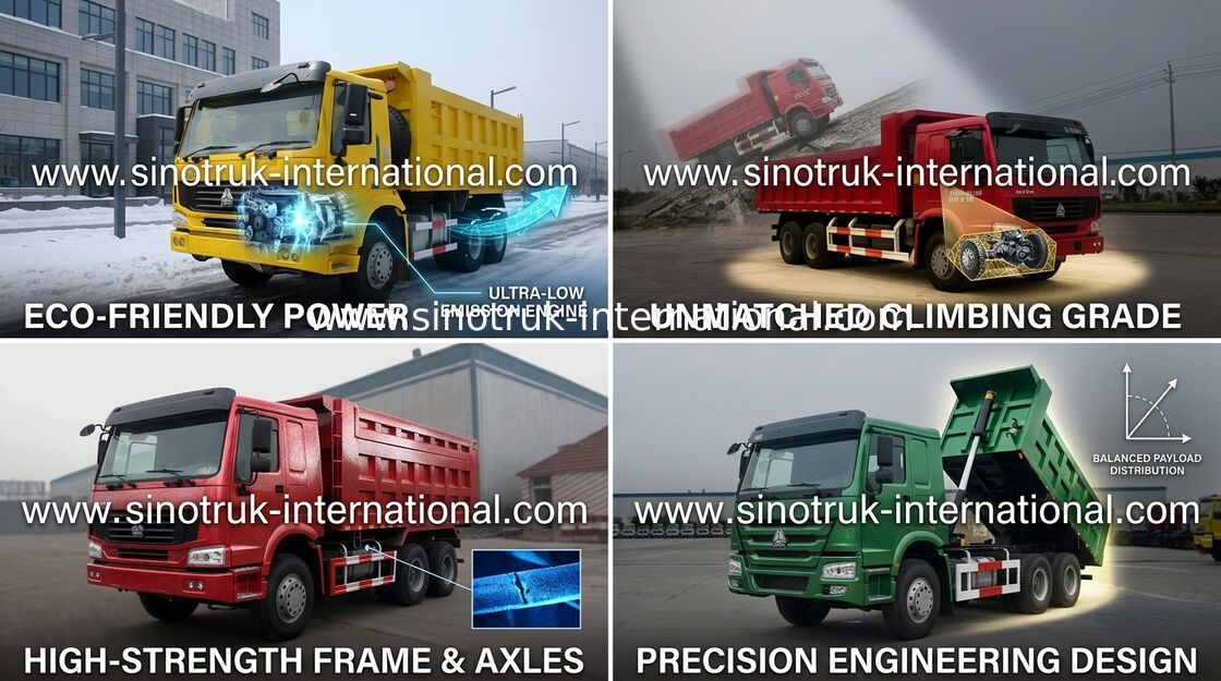 Kipper-Kipplaster 10wheels LHD 371HP 25tons 10-25CBM ZZ3257N3847A SINOTRUK HOWO