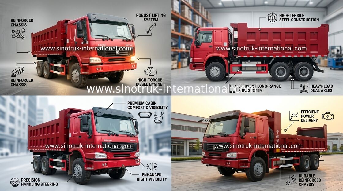 Des Kipper-Kipplasters 6X4 10-25cbm SINOTRUK HOWO Waren ZZ3257N3647A der Last 30tons