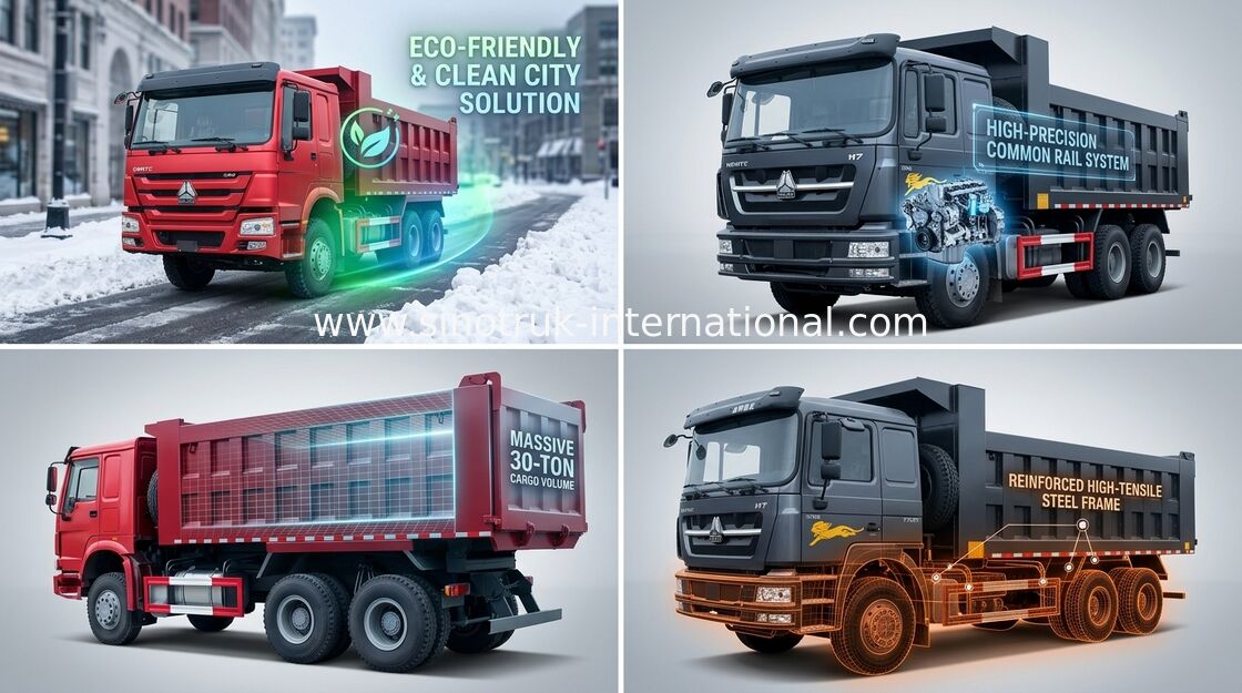 Kipper-Kipplaster SINOTRUK HOWO 10 dreht 371HP Waren der Last 25-40tons 10-25CBM