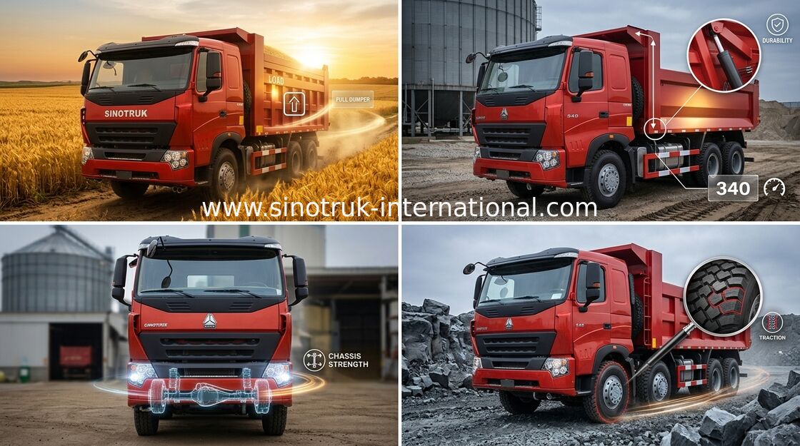 Maschine des SINOTRUK-Kipper-Kipplasters HOWO A7 371HP für das Bergbau von ZZ3257N3847N1
