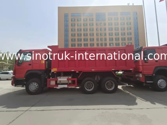 SINOTRUK HOWO Tipper Dump Truck RHD 6×4 336HP in der roten Farbe