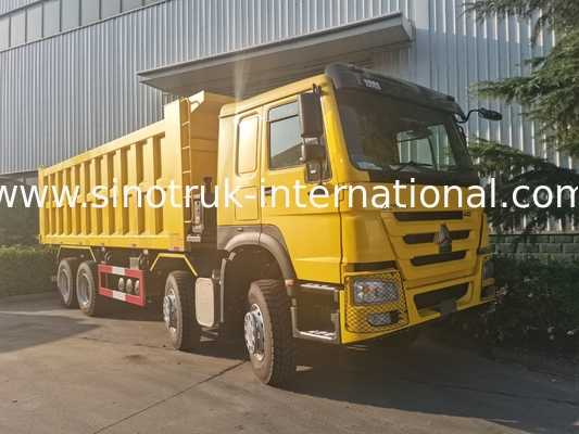 Räder 400Hp 8 Sinotruk Howo Tipper Dump Truck 12 × 4 Bergbaurhd Gelb