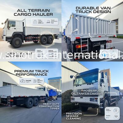 Macht und Vielseitigkeit entfesseln, alles erobern Weiß HOWO 6x6 400PS Off-Road-Frachtwagen
