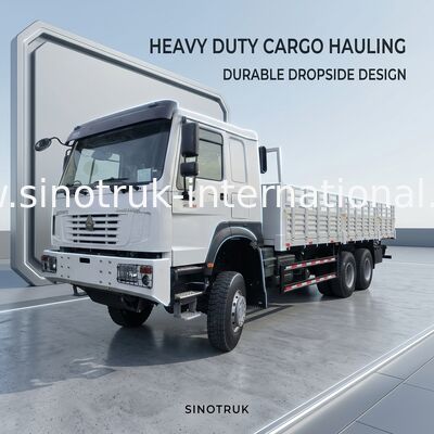Sinotruk Howo Brandneuer Lastwagen 6 × 6 Allradantrieb Lhd 10 Räder Lange Frachtbox