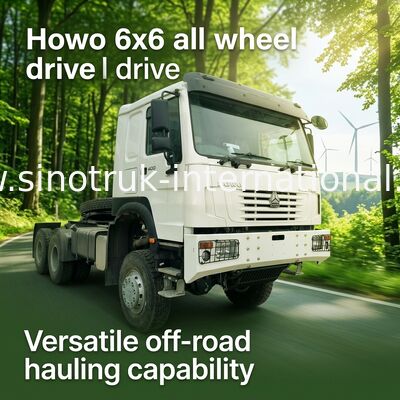 Sinotruk Howo Traktor Truck Rhd Allradantrieb 6 × 6 Weichai 400 PS Weiß