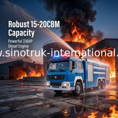 15-20CBM 336HP Dieselnotrettungs-Feuerbekämpfungs-LKW-starke Macht