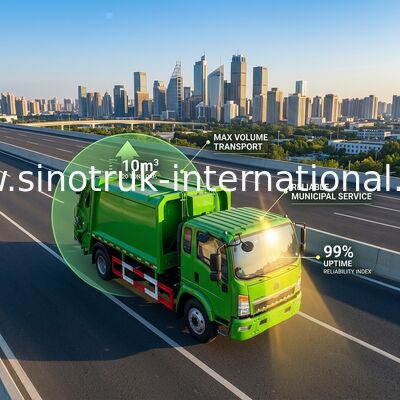 SINOTRUK HOWO drückte Verdichtungsgerät-Müllwagen 4×2 LHD zusammen