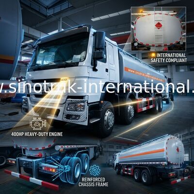 Hohe Leistungsfähigkeits-Öl-Tankwagen 8X4 LHD Euro2 400HP 31000KG
