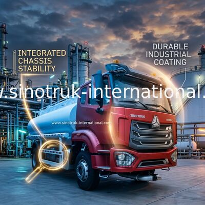 SINOTRUK Oil Transport Hohan Truck With Manhole Cover and Breath Valve 10000L Volume
