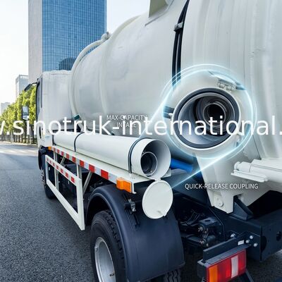 4x2 Leichte-Abwasser-LKW 6CBM Kapazität 160PS 8.00R20 Stahlreifen