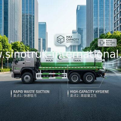 Vakuumpumpe Abwassersauger Traktor Septikbehälter Reiniger 20CBM LHD 380 PS