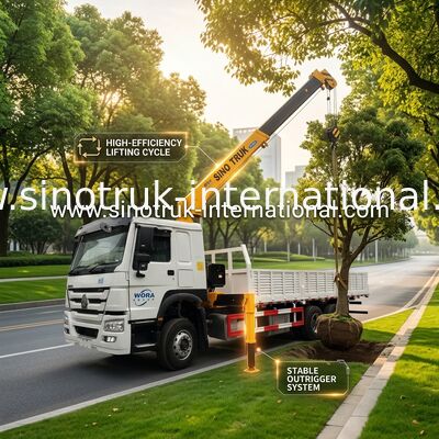 angebrachter Teleskopausleger-Kran 4X2 LHD LKW 5 Tonnen für Brückenbau