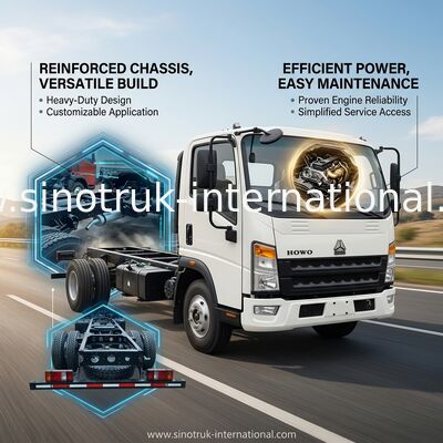 ZZ1047D3414C145 HOWO 4*2 Leichtfahrzeuge 116 PS Fahrwerk