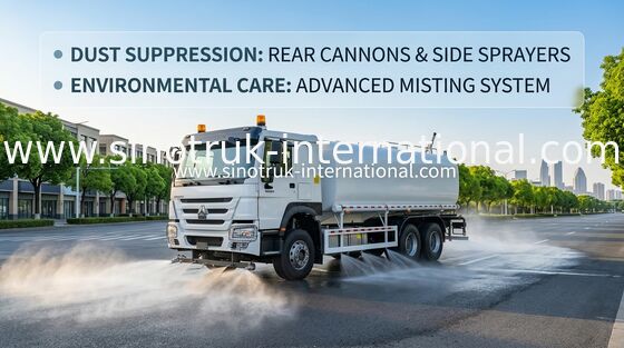 Sinotruk HOWO Weiß RHD 6x4 Wasserbehälter ZZ1257V4347B1 mit Hochdruckspülfunktion