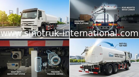 Grünes Wasser-transportierender Wassertanker-LKW LHD 6X4 15 - trinkender Wasserwagen 25CBM