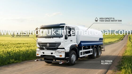Edelstahl-Wasser, das LKW SINOTRUK 18CBM für das Schädlingsbekämpfungsmittel-Sprühen besprüht