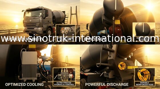 INTERNATIONALER HOWO A7 Mischer-LKW 10CBM 371HP 6X4 LHD SINOTRUK