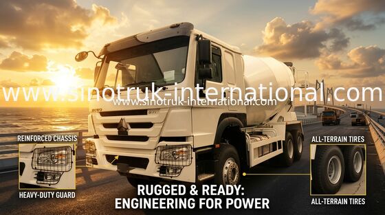 HOWO 371PS 10m³ Betonmischer mit Eaton Pumpe & Motor für Schwerlastbau