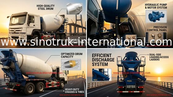 ZZ5257GJBM3841W mobile Maschine des Mischer-LKW-10CBM WD615.87 290HP