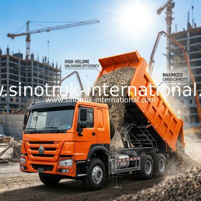 371HP 6x4 Dump Truck 20.01CBM Nutzlastbeherrschung für die Effizienz von Schwerlast