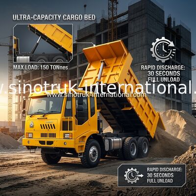 Vielseitiger Schwerlasttransporter mit Ladebox-Abmessungen 5800*3200*1800mm und LKW-Kabine HW7D