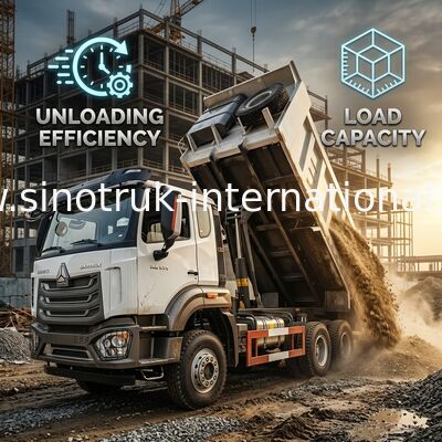 HOWO NX 371HP 6*4 20m3 Zentrum-Lift-Dump-Truck Hochleistungs mit effizienter Mittelift-Ladungskörper